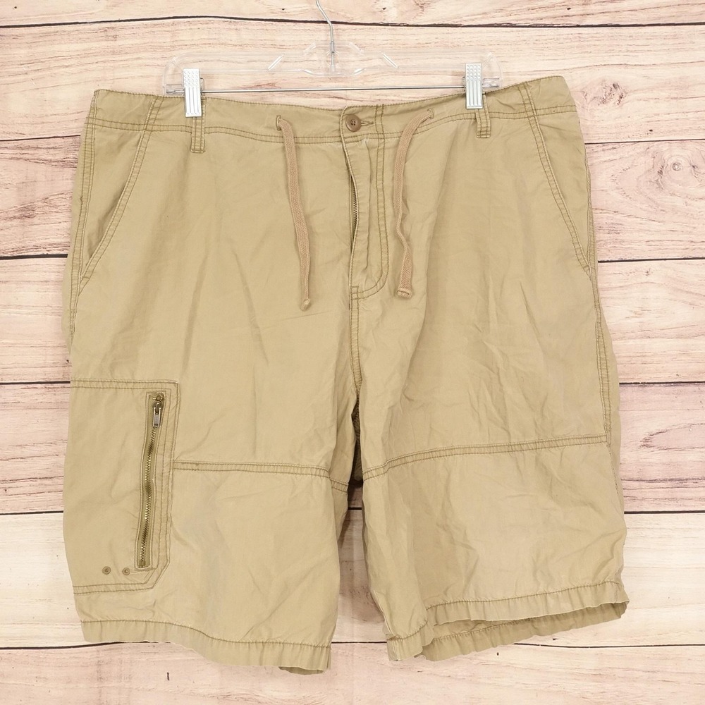 Old Navy Shorts Mens 40 Beige Cargo Cotton 9 Inseam Casual Summer